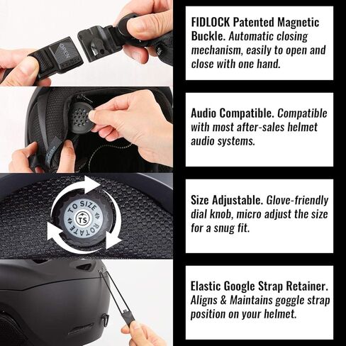 خوذة التزلج على الجليد - نظارات تهوية قابلة للتعديل وبطانة متوافقة مع الصوت ووسادات أذن قابلة للإزالة للرجال والنساء والشباب (M، رمادي ليوبارد) in Kuwait