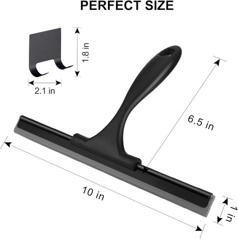 ممسحة دش سيت سيل للأبواب الزجاجية، ممسحة من الفولاذ المقاوم للصدأ للباب الزجاجي للاستحمام، ممسحة نافذة لجميع الأغراض لجدران الدش البلاط، المغسلة، المرآة، الحمام، تنظيف نافذة السيارة 10 بوصات in Kuwait