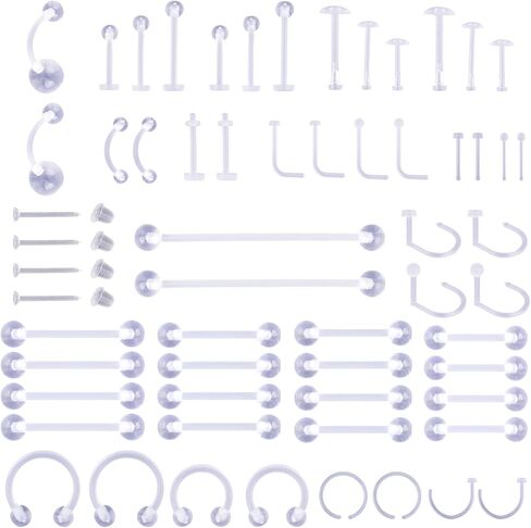 60pcs صافرة خارقة خارقة للجراحة ، مجوهرات ثقب البلاستي in Kuwait