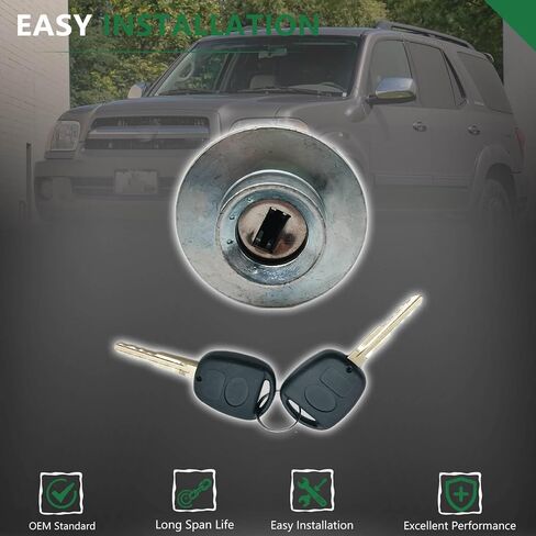 89703-33070 Ignition Lock Cylinder Switch with 2 Keys,Ignition Switch Lock Compatible with Toyota Sequoia 2001-2007/ Tundra 2003-2006/ Fj Cruiser 2007-2014 and More, Replace 8970333070 69052-34040 in Saudi Arabia