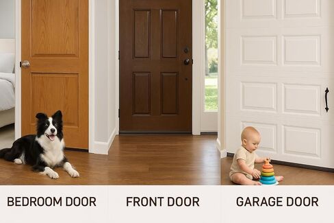 [2 عبوة] 36 بوصة مسح الباب الخارجي مع زعانف الفينيل - تحت الباب من الطقس تجريد الختم | شريط ختم الباب السفلي للواجهة ، العاصفة ، الشاشة والمرآب أبواب | مسودة سدادة وقوارض إثبات (براون) in Kuwait