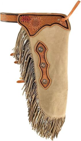 Small Size Western Chinks Suede Leather Floral Hand Tooled Yoke for Men Women Kids Custom ST-CHI-025 in Saudi Arabia