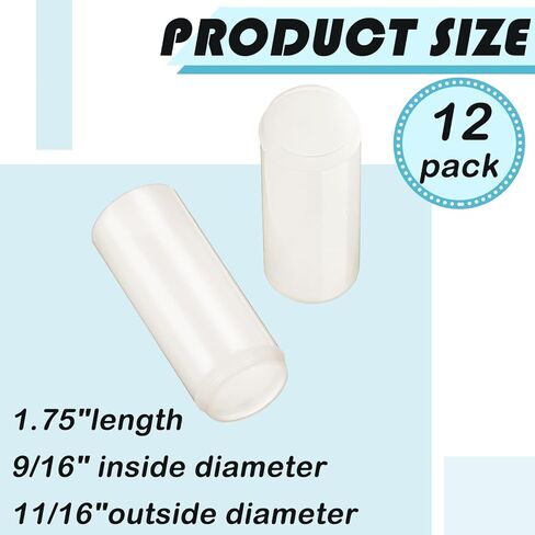 Dunzy 12 PCS Trailer Leaf Leact Litings Lithings Plastic Pithings Fits 9/16 "I. D. X 1-3/4" لأداة استبدال أجزاء القوارب محور السيارة in Kuwait