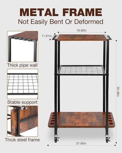Ghosthorn Fishing Rod Holders for Garage, Fishing Gear and equipment Rotating Tackle Storage Cart, Pole Rod Rack Hold up to 10 Rods, Fishing Gifts for Men in Saudi Arabia