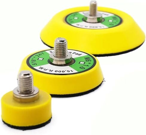 1/2/3 Inch (25/50/75mm) Hook and Loop Backing Plate with M6 Thread for Pneumatic Air Polishers Wood Metal Sanding & Grinding(3inch 2pieces,M6) in Saudi Arabia