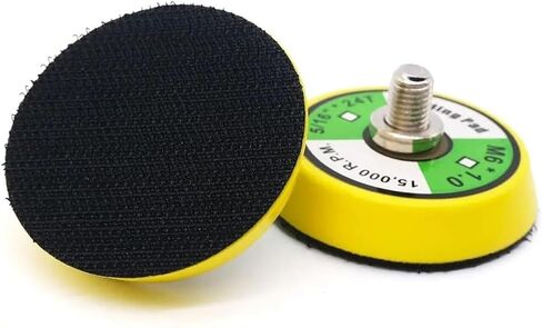 1/2/3 Inch (25/50/75mm) Hook and Loop Backing Plate with M6 Thread for Pneumatic Air Polishers Wood Metal Sanding & Grinding(3inch 2pieces,M6) in Saudi Arabia