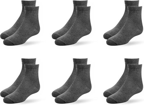 Kids Youth Boys Girls, Soft Cotton Crew Socks, For Dress, School Uniform, Parties, Holiday's, Pack Of 6 in Saudi Arabia