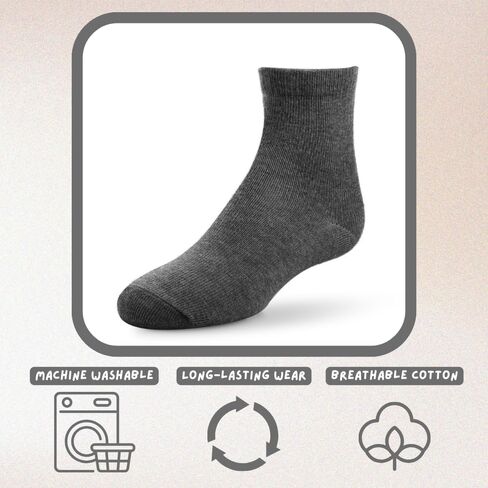 Kids Youth Boys Girls, Soft Cotton Crew Socks, For Dress, School Uniform, Parties, Holiday's, Pack Of 6 in Saudi Arabia