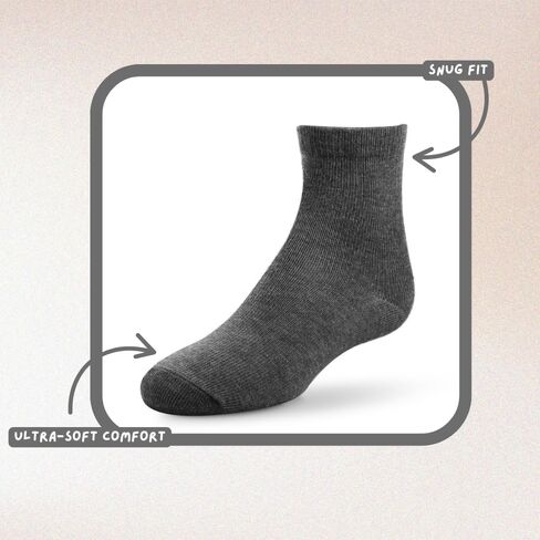 Kids Youth Boys Girls, Soft Cotton Crew Socks, For Dress, School Uniform, Parties, Holiday's, Pack Of 6 in Saudi Arabia
