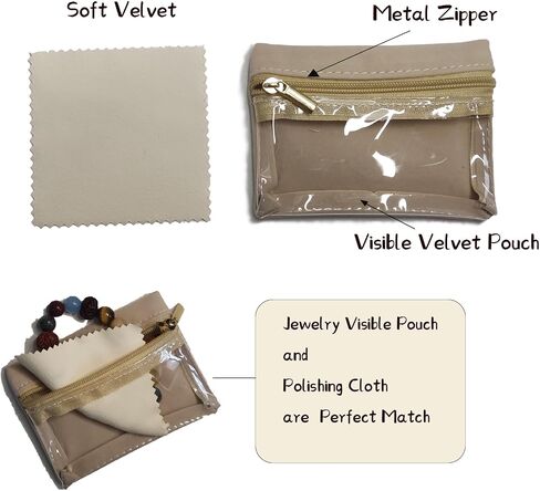 10Pcs Jewelry Bags for Women Jewelry Organizers and Storage Jewelry Pouch Jewelry Roll Organizer for Travel Jewelry Case Jewelry Travel Case Earrings Jewelry Box Ewelry Box with Polishing Cloth (10) in Saudi Arabia