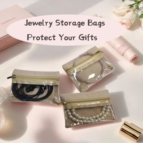 10Pcs Jewelry Bags for Women Jewelry Organizers and Storage Jewelry Pouch Jewelry Roll Organizer for Travel Jewelry Case Jewelry Travel Case Earrings Jewelry Box Ewelry Box with Polishing Cloth (10) in Saudi Arabia