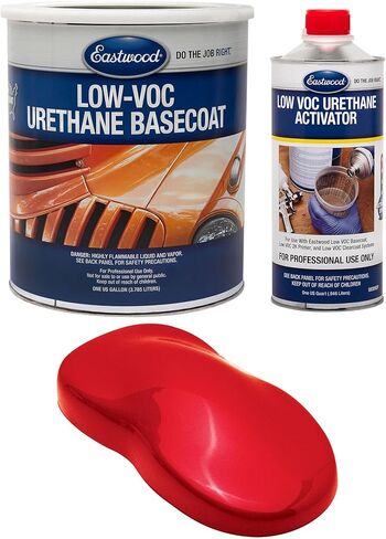 Eastwood 4:1 Fireball Red Pearl 2K Basecoat and Activator Automotive Spray Paint Kit Makes 5 Sprayable Quarts in Saudi Arabia