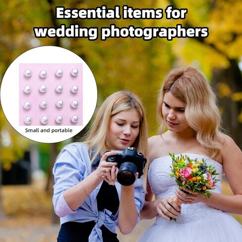 16 Pairs Magnetic Veil Weights, Double-Sided Pearl Bride Veil Weights Elegant Bridal Accessories Wedding Essentials (White) in Saudi Arabia