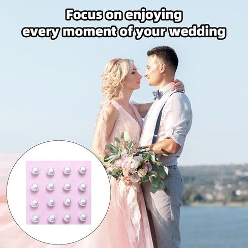 16 Pairs Magnetic Veil Weights, Double-Sided Pearl Bride Veil Weights Elegant Bridal Accessories Wedding Essentials (White) in Saudi Arabia