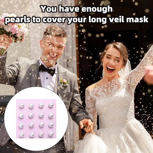 16 Pairs Magnetic Veil Weights, Double-Sided Pearl Bride Veil Weights Elegant Bridal Accessories Wedding Essentials (White) in Saudi Arabia