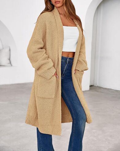 BTFBM Cardigans Long for Women خريف 2025 سترات طويلة الأكمام مفتوحة الأمامية كبيرة الحجم الكبير معاطف الشتاء الشتوية in Saudi Arabia
