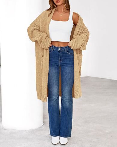 BTFBM Cardigans Long for Women خريف 2025 سترات طويلة الأكمام مفتوحة الأمامية كبيرة الحجم الكبير معاطف الشتاء الشتوية in Saudi Arabia