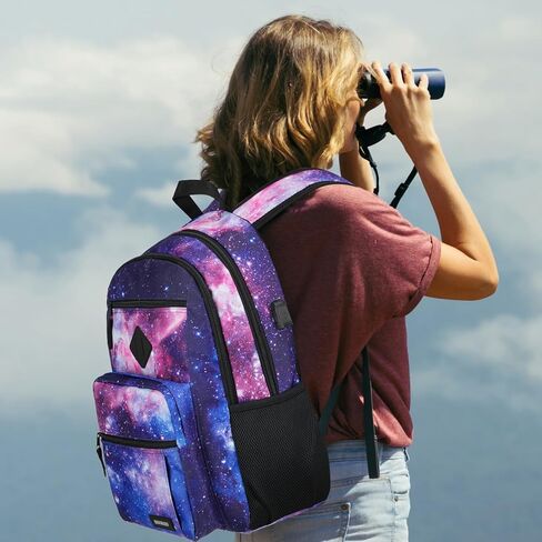 حقيبة ظهر BIKROD للرجال والنساء، حقيبة ظهر مدرسية كاجوال خفيفة الوزن للمراهقين والأولاد والبنات، حقيبة ظهر للكمبيوتر المحمول للاستخدام اليومي مع منفذ شحن USB تناسب كمبيوتر محمول مقاس 15.6 بوصة، وحقيبة كتب للمدرسة الثانوية in Kuwait