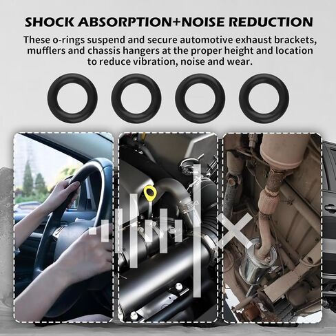 4pcs Car O Rings شماعات العادم العالمية ، شماعات كاتم الصوت المطاطية المتينة لتعليق وتثبيت أنابيب العادم ، ومطاط شماعات العادم الأساسية لمعظم السيارات والشاحنات وسيارات الدفع الرباعي in Saudi Arabia