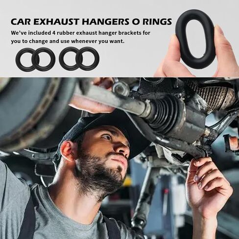 4pcs Car O Rings شماعات العادم العالمية ، شماعات كاتم الصوت المطاطية المتينة لتعليق وتثبيت أنابيب العادم ، ومطاط شماعات العادم الأساسية لمعظم السيارات والشاحنات وسيارات الدفع الرباعي in Saudi Arabia