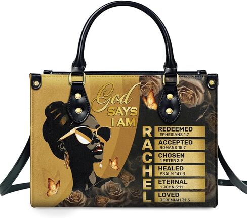 Leather Handbag For Black African - African Queen - African American Pride Art Purses - Mothers Day Gifts in Kuwait