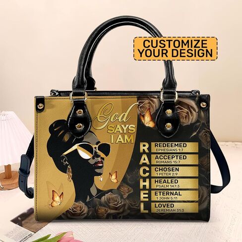 Leather Handbag For Black African - African Queen - African American Pride Art Purses - Mothers Day Gifts in Kuwait