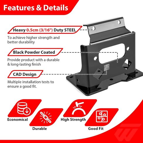 WeiSen Winch Mount Bracket Plate Compatible with Honda Recon TRX250 2007-2025 in Saudi Arabia