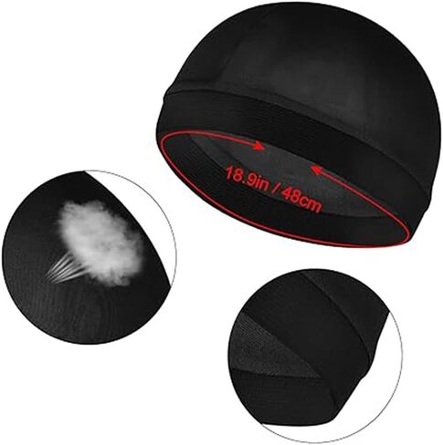 4 Pcs Kids Satin Wave Caps Football Skull Caps Under Helmet Liner Cap Moisture Wicking Sports Cap Silky Running Hat Summer Ski Cycling Beanie for Boys Girls in Saudi Arabia