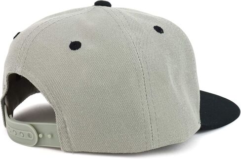Armycrew Youth Kid's Black White American Flag Patch Flat Bill Snapback 2-Tone Baseball Cap in Saudi Arabia