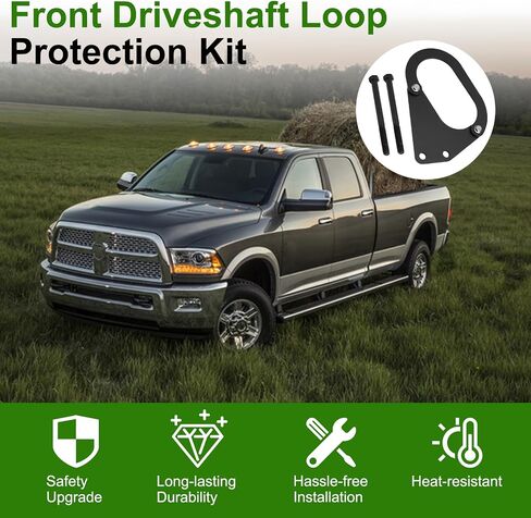 JERBOR Front Driveshaft Loop Protection Kit Fits for Dodge Ram 2500 2003-2013, Ram 3500 2003-2012 Pickup Trucks Drive Shaft Loop Kit in Saudi Arabia