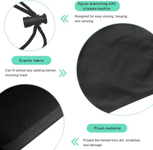 2PCS Motorcycle Helmet Bags, Lightweight Drawstring Bag Welding Hood Storage Pocket, Velvet Cloth Packing Bag Large Helmet Protective Pouch for Ski Snowmobile Bicycle (2PCS) in Saudi Arabia