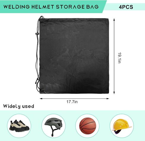 2PCS Motorcycle Helmet Bags, Lightweight Drawstring Bag Welding Hood Storage Pocket, Velvet Cloth Packing Bag Large Helmet Protective Pouch for Ski Snowmobile Bicycle (2PCS) in Saudi Arabia
