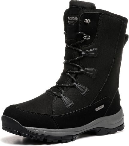Rockmark Mens Winter Mid-Calf Snow Boots Fur مبطنة بزلي in Kuwait