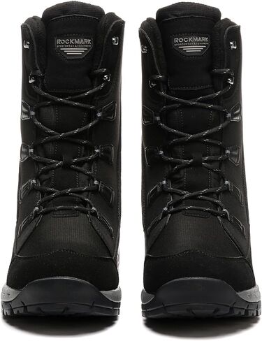 Rockmark Mens Winter Mid-Calf Snow Boots Fur مبطنة بزلي in Kuwait
