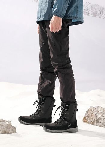 Rockmark Mens Winter Mid-Calf Snow Boots Fur مبطنة بزلي in Kuwait