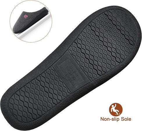 Women's Two-Tone Memory Foam Slippers - Slip On Machine Washable Indoor House Shoes Warm Cozy in Kuwait