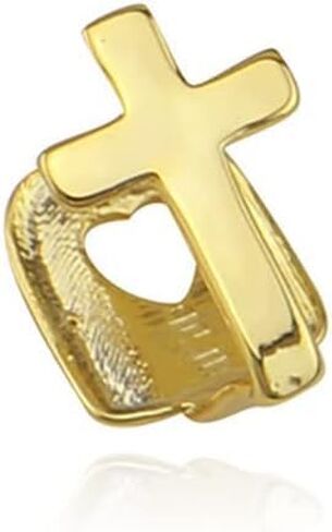 2 PCS 18K مطلي بالذهول Gold Grillz Hip Hop Grillz أعلى الأسنان غطاء شواية واحد للأسنان الفم in Kuwait