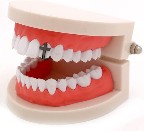 2 PCS 18K مطلي بالذهول Gold Grillz Hip Hop Grillz أعلى الأسنان غطاء شواية واحد للأسنان الفم in Kuwait