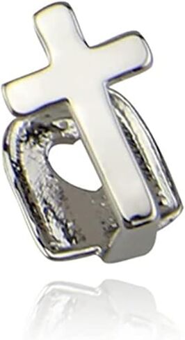 2 PCS 18K مطلي بالذهول Gold Grillz Hip Hop Grillz أعلى الأسنان غطاء شواية واحد للأسنان الفم in Kuwait