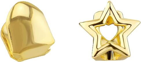 2 to 4 Pcs Grillz for Women Men,18K Gold Plated Mouth Teeth Grills,Hip Hop Rhinestone Single Teeth Cap Halloween Party Cosplay Rapper Accessories in Saudi Arabia