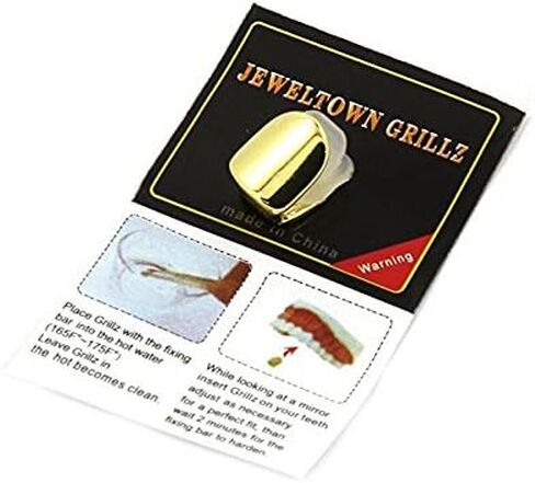 2 to 4 Pcs Grillz for Women Men,18K Gold Plated Mouth Teeth Grills,Hip Hop Rhinestone Single Teeth Cap Halloween Party Cosplay Rapper Accessories in Saudi Arabia