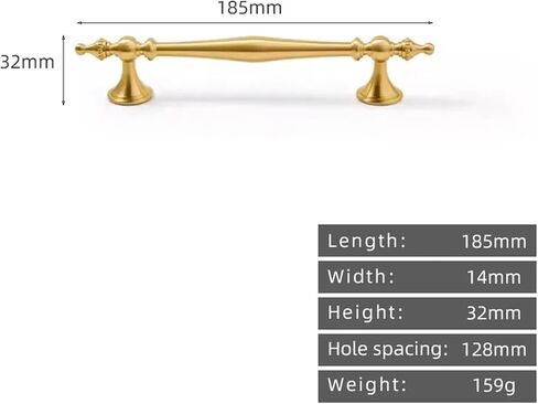 درج النحاس العتيق الصلب مقبض طويل مقبض خزانة نمط دسم سحب 1pcs (5-L-217mm-160mm) in Kuwait