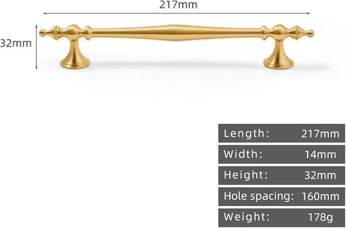 درج النحاس العتيق الصلب مقبض طويل مقبض خزانة نمط دسم سحب 1pcs (5-L-217mm-160mm) in Kuwait