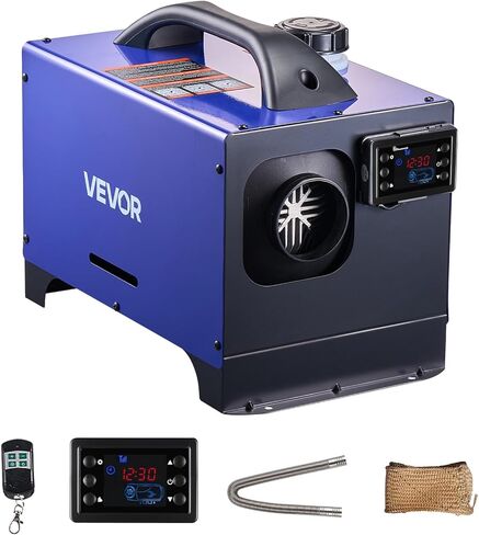 سخان ديزل Vevor ، 8 كيلوواط ، DC 12V/24V ، سخان هواء الديزل المحمول مع التحكم عن بُعد وشاشة LCD ، ضوضاء منخفضة التدفئة السريعة ، خزان وقود كبير 2.6 جال in Saudi Arabia