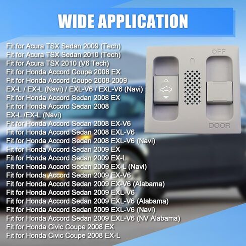 35830-TA0-A01 Sinroof Map Switch Switch Assembly Fit for Acura TSX Sedan 2009 2010 for Honda Accord Coupe Sedan Civic Coupe 2008 2009 in Saudi Arabia