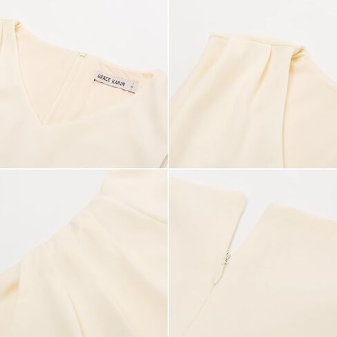 فساتين GRACE KARIN للنساء بدون أكمام مكشكشة فستان ضيق للأعمال وردي فاتح M in Kuwait