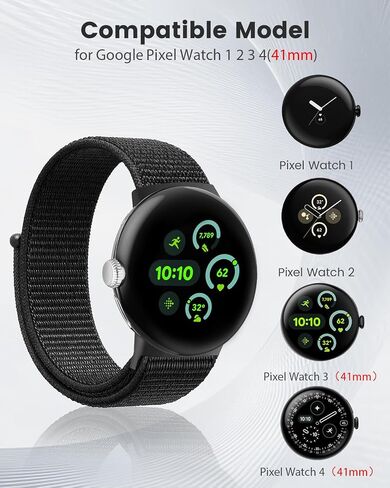 BlackPro متوافق مع ساعة Google Pixel Watch 2/Pixel Watch 1 Band، حزام رياضي قابل للتعديل وقابل للتنفس لساعة Google Pixel الذكية للرجال والنساء in Kuwait
