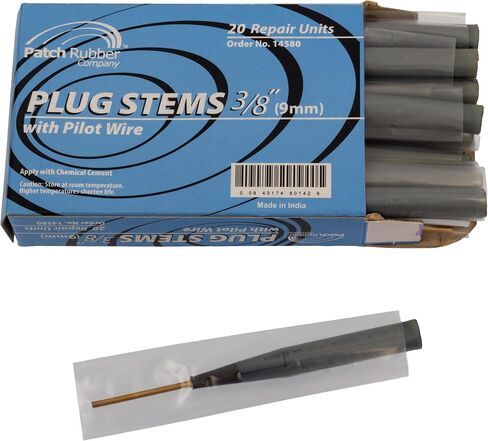Patch Rubber Company Plug and Patch Kit 3/8" – Includes 20 Plug Stems & 25 RMR Small Round Tire Repair Patches – Heavy-Duty Tire Injury Repair Kit in Saudi Arabia