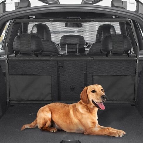 Dog Barrier for Car,50" Wide for Trucks SUV Sedans Pet Restraint Car Backseat,Backseat Divider Crossover Front Car Travel Back Seat Barricade Partition in Saudi Arabia