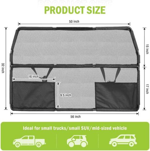 Dog Barrier for Car,50" Wide for Trucks SUV Sedans Pet Restraint Car Backseat,Backseat Divider Crossover Front Car Travel Back Seat Barricade Partition in Saudi Arabia